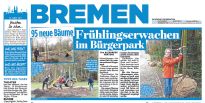 Die Presse begleitet die Pflanzungen der Senderäume (Bild-Artikel vom 22.03.2017)