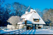 Tiergehege im Schnee