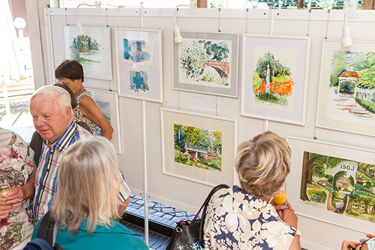 Eindrücke von der Maltreff Ausstellung im Foyer der Meierei