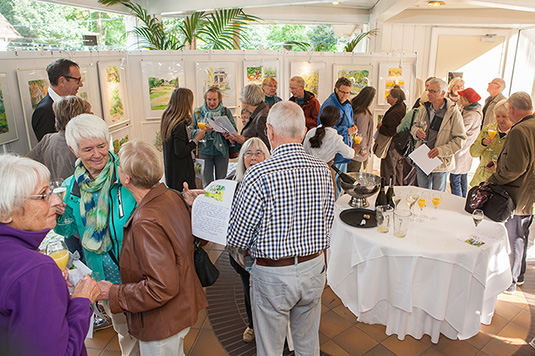 Ausstellungseröffnung Maltreff im Foyer der Meierei