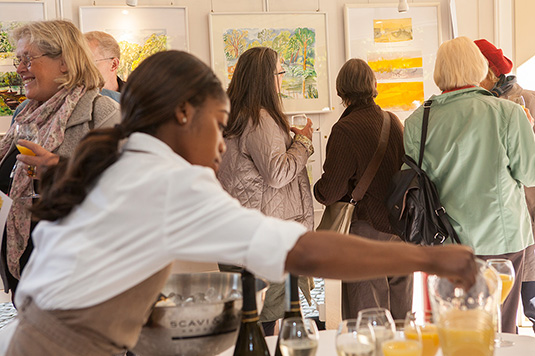 Ausstellungseröffnung Maltreff im Foyer der Meierei