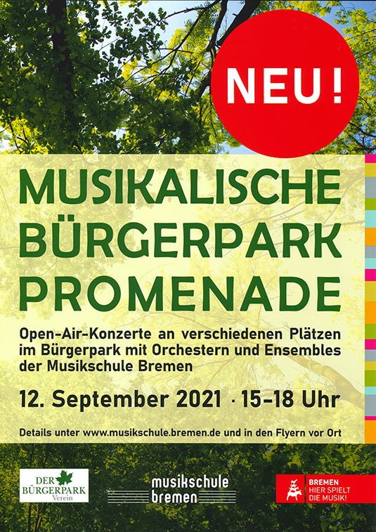 Plakat Musikalische Bürgerpark Promenade